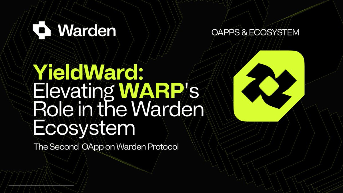 wardenprotocol's tweet image. YieldWard is here - our second OApp! 
🔥 The 2nd OApp has been revealed on Warden Protocol. YieldWard,
🚀 An innovative omnichain application, facilitating yield on Warden Protocol
⚡️ Powered by $WARP as its utility token
👉 More: wardenprotocol.org/blog/warp-util…