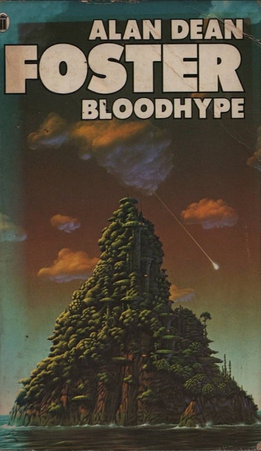deekbee's tweet image. Alan Dean Fasters Humanx commonwealth series, with my favourite being Bloodhype. I probably first read it in the early 80s and have lost track of the number of times I've re-read it. #alandeanfoster #humanx #bloodhype