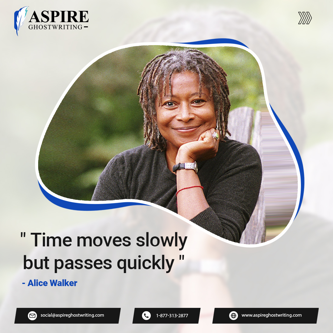 Like the sands in an hourglass, time slips through our fingers, urging us to make every grain count. 

#aspireghostwriting #bookmarketing #bookpublishing #bookwriting #bookediting #bookcoverdesign #AliceWalker