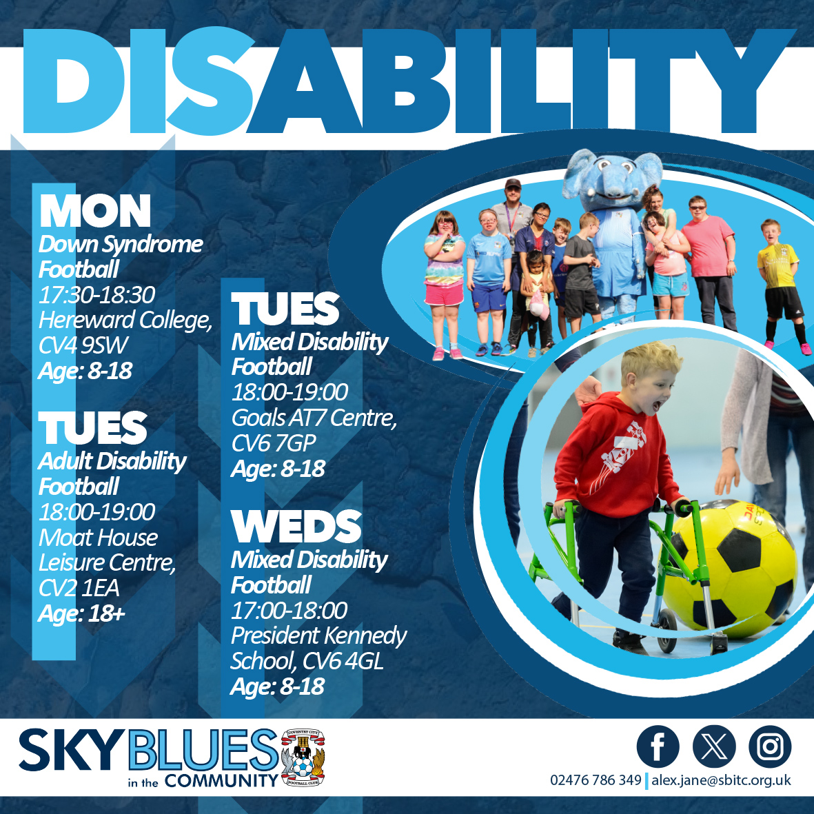 INCLUSION| If you have a child or know someone aged 8 to 18 living with a disability who is looking to get involved in sport. Come  and join in on our new #PLKicks Disability session on tomorrow. Our session is free of charge and fully inclusive to everyone. If you would like…