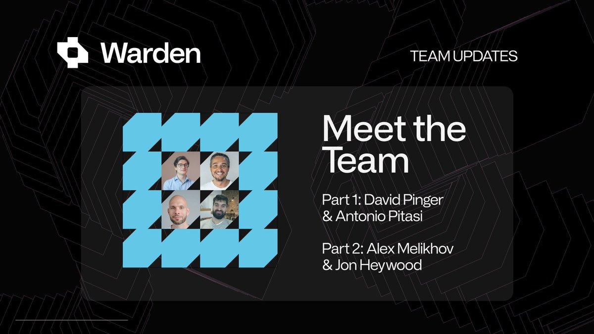 wardenprotocol's tweet image. Meet the founders!
We keep revealing new members of the founding team. After David Pinger and Antonio Pitasi, meet Alex Melikhov and Jon Heywood. 💕
1⃣ Part 1: wardenprotocol.org/blog/meet-the-…
2⃣ Part 2: wardenprotocol.org/blog/meet-the-…