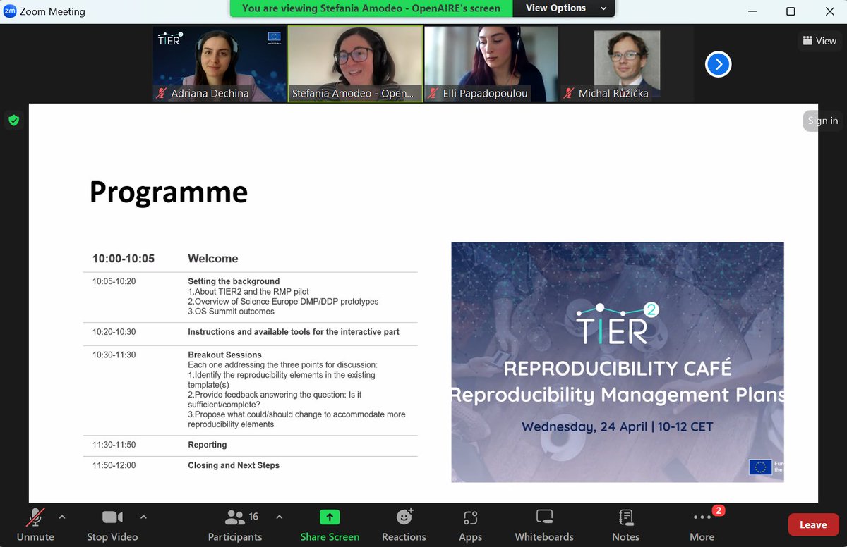 👀Curious how the first TIER Reproducibility Café went ❓

👉Learn all about the event & find out first when the next Café-style meeting on Reproducibility Management Plans is happening here: tier2-project.eu/news/first-tie…