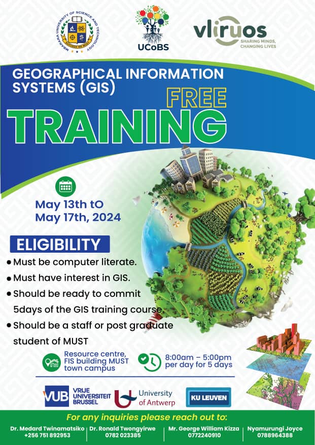 Exciting opportunity for MUST Staff & Postgraduate students Join our free GIS training session to enhance your spatial analysis skills and take your research to the next level. Register now and let's map our way to success. Register with the link below 👇 👇…