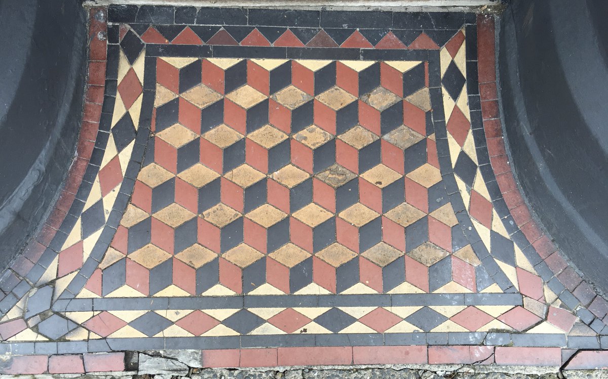 Early C20th tiled threshold in Whitley Bay.
#tilesonTuesday