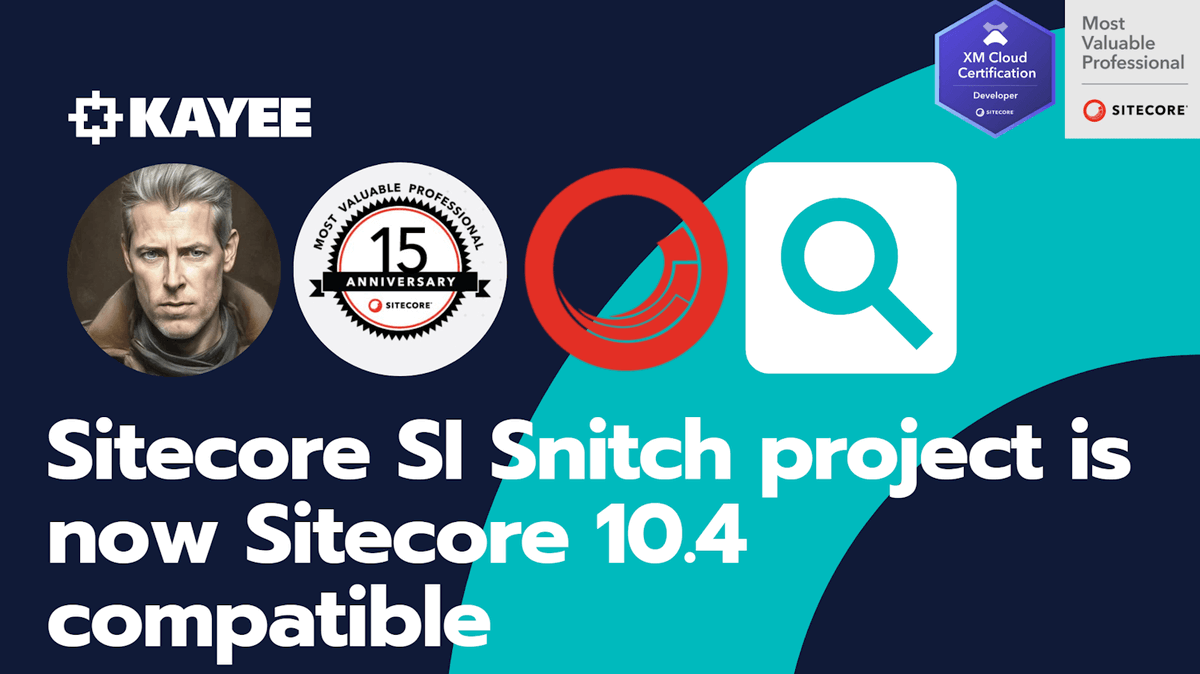 I just blogged: Sitecore SI Snitch project is now Sitecore 10.4 compatible -> kayee.nl/2024/05/07/sit…

#sitecore #sitecore10_4 #identityserver #sitecorecommunity #sitecoremvp #sitecoredxp #dxp #sitecoreopensource #opensource #sitecoreidentity