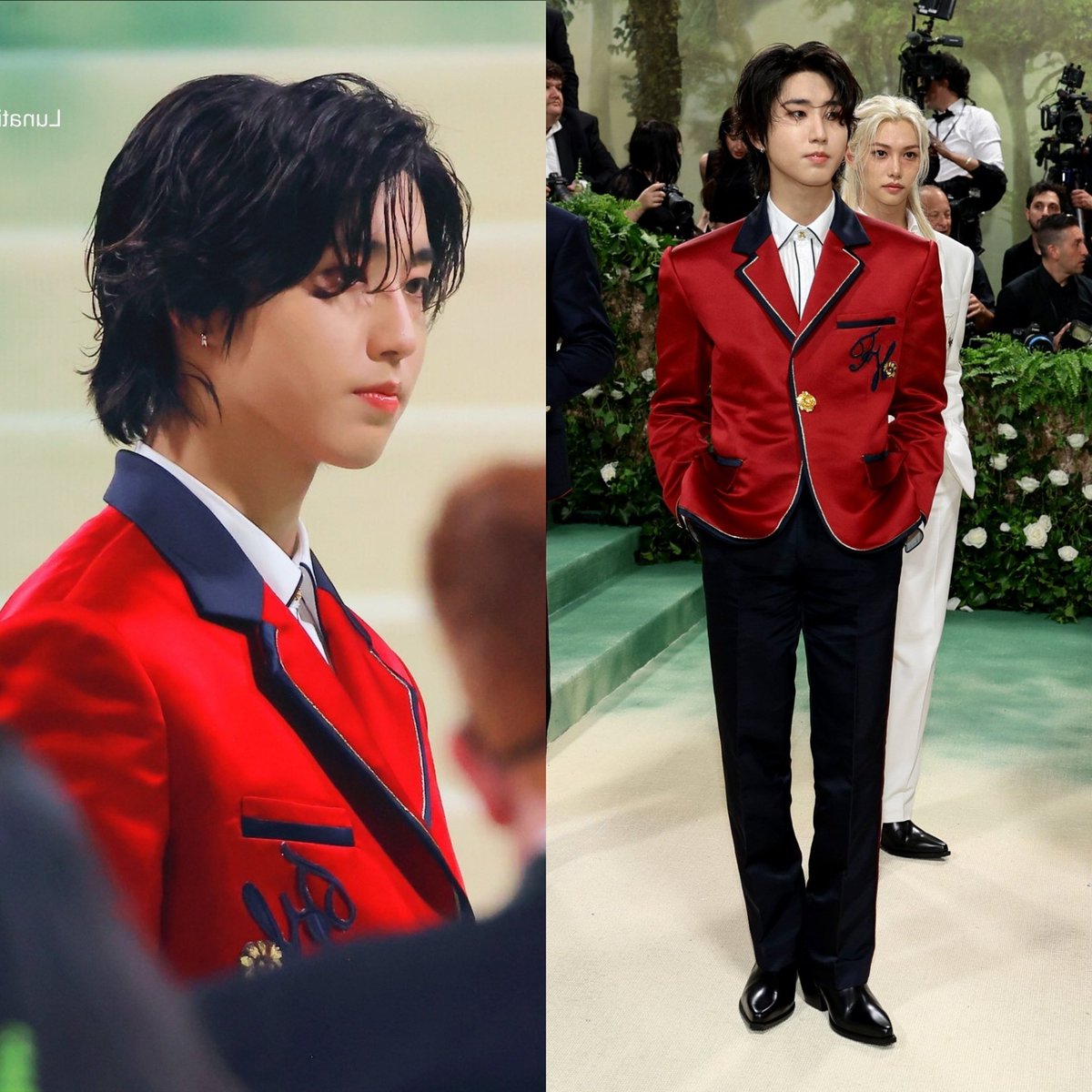 #HanJisung exudes confidence in his Tommy Hilfiger outfit at the #MetGala2024! Setting trends and stealing hearts! 🔥

STRAY KIDS REAWAKENS MET GALA
#StrayKids_MetGala
#스키즈_멧갈라_축하해
#MetGala