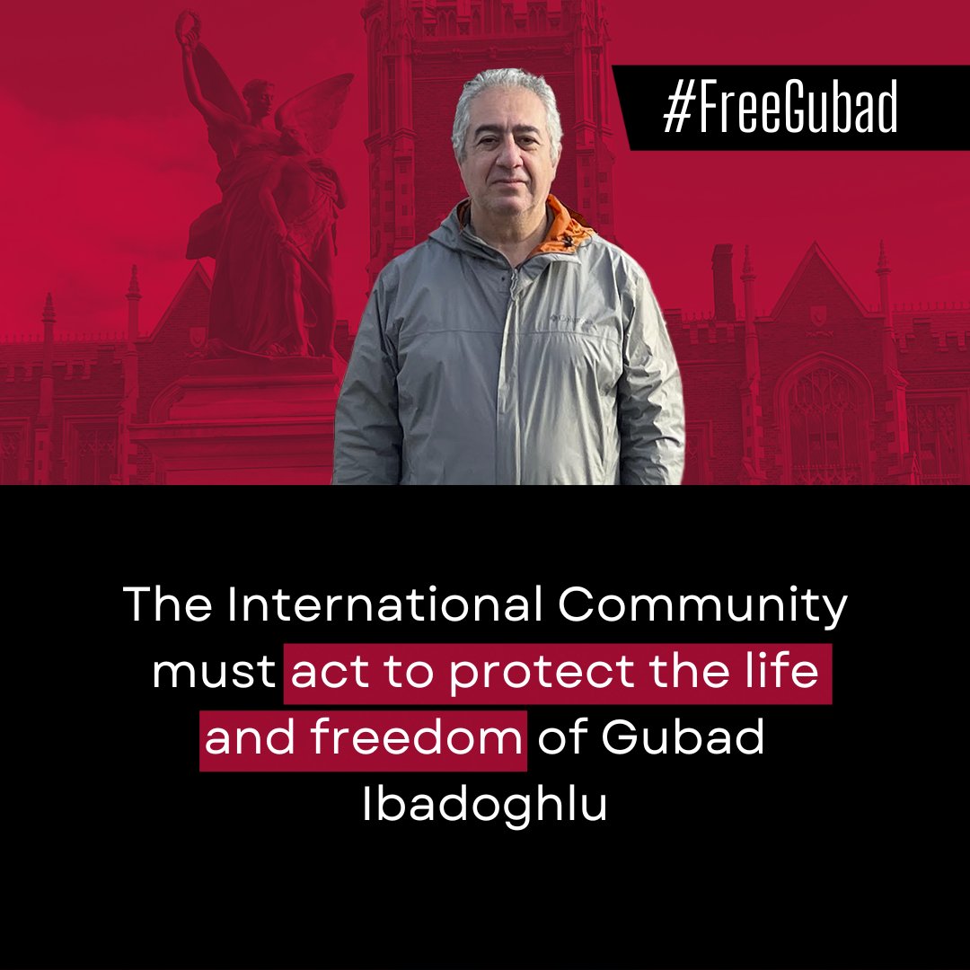 Gubad's stand against corruption must not be the reason his health suffers further. 

The international community must act. 

#FreeGubad

@StateDept @FCDOGovUK @eu_eeas @GermanyDiplo @francediplo @UN_HRC @coe