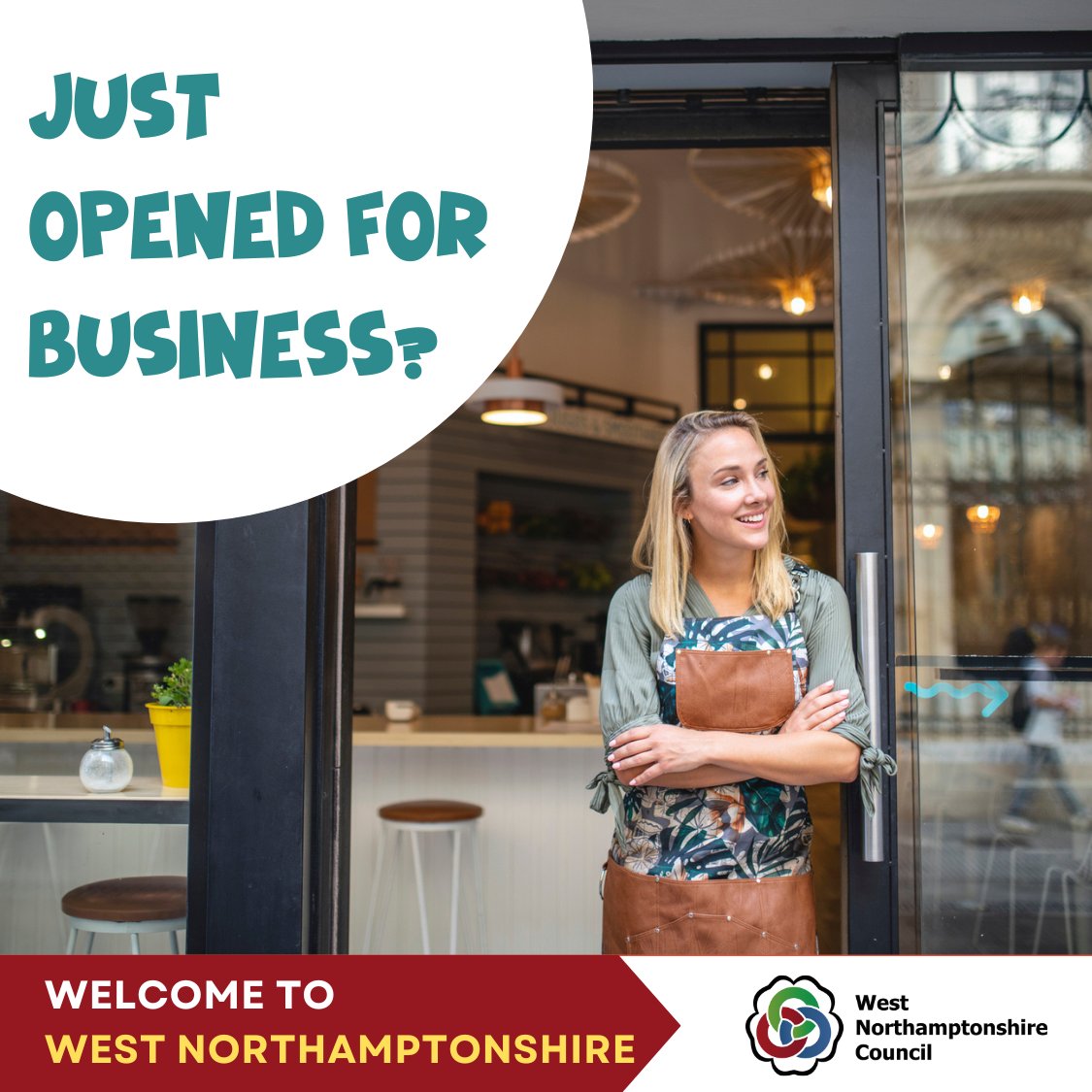 Whether you’re thinking of setting up a new business or you’ve just opened, we offer a range of information and support to help you thrive. Find out more at ow.ly/yRIW50R7wu7 #WelcometoWestNorthants