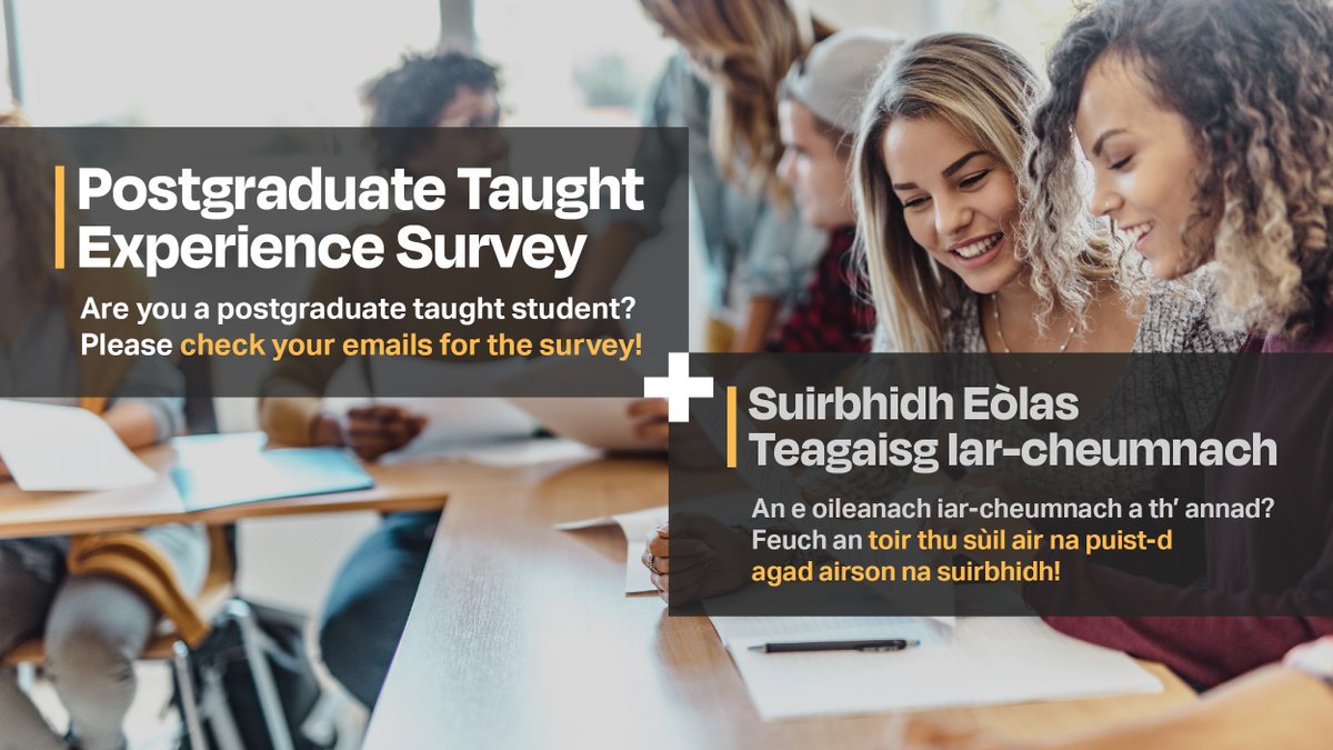 Postgraduate students have rated their study experience as 'best in Scotland' for the last two years! We'd love to make this a hat-trick in 2024 so please let us know what we’re doing well and help us keep improving by completing the survey sent to your student email!

#ThinkUHI