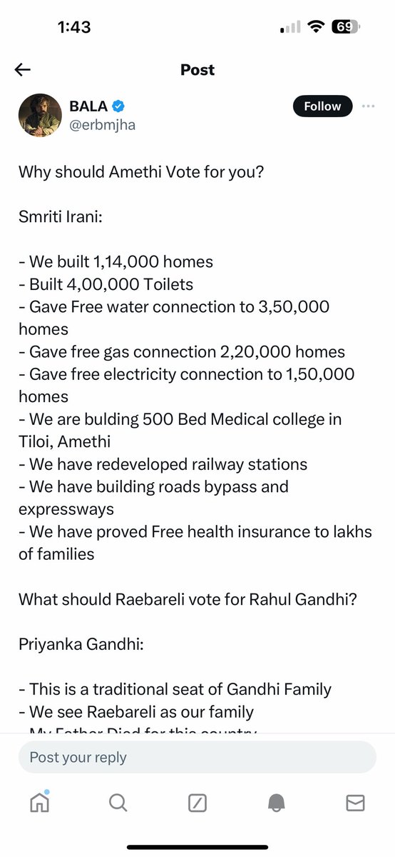 Let’s keep it simple !

Want real ground data to prove your Google clam - We are not talking about roads . 

We talking about the claim of toilets and home  to start with ….Some more 

What’s the MPLAD Funds used by Smriti Irani ?

Share the register of infrastructure .

Share