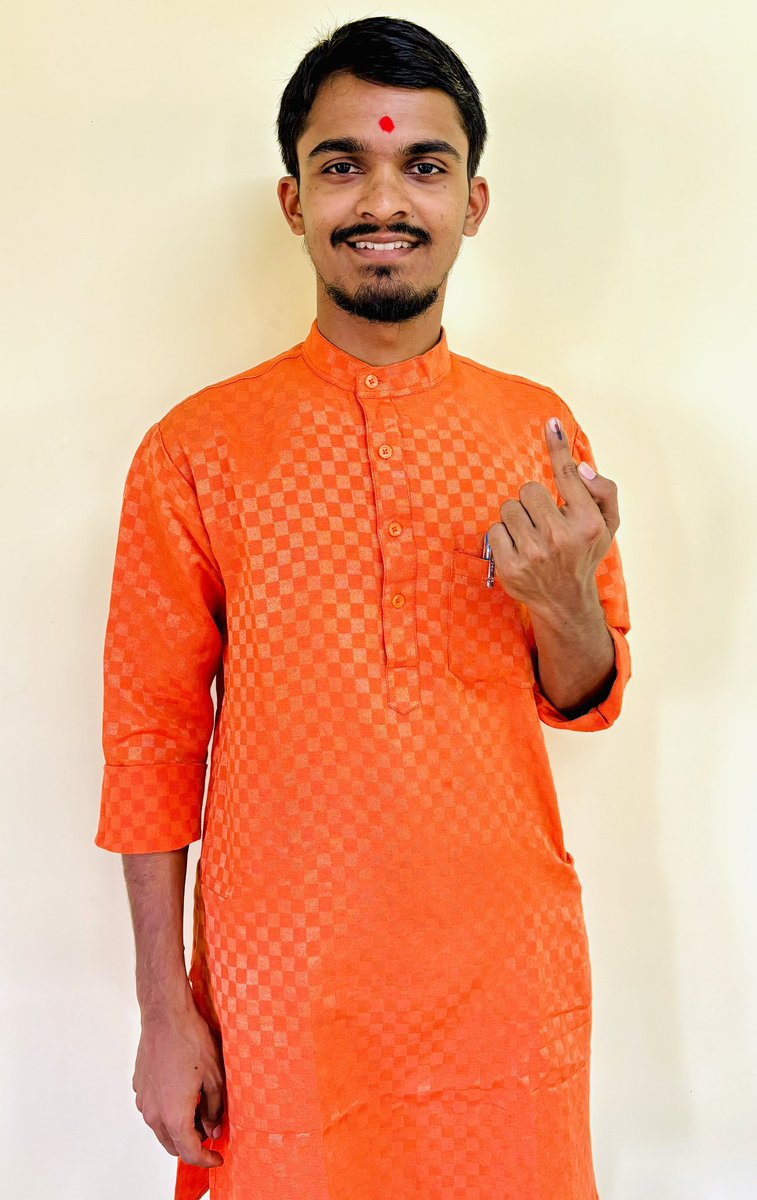 I proudly voted for ‘Ramrajya’ as we celebrate the festival of democracy. My vote, my right, our collective responsibility. Let's unite in electing leaders committed to serving our nation, upholding Dharma, and preserving our rich culture. 🗳️🇮🇳 #LokSabhaElections2024