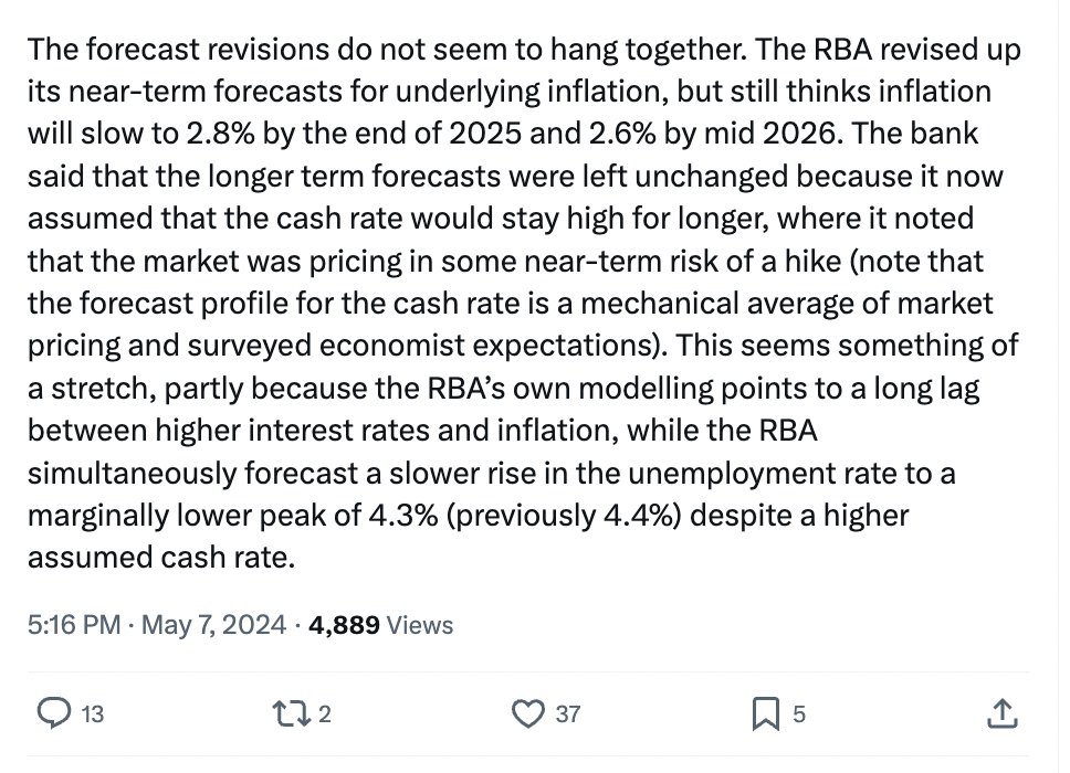 #RBA is politically captured, Bullock saying 'we hope we don't have to hike' just shows their bias

She's also one of the most institutionalised persons at RBA to head the CB, been there her whole career, highly prone to echo chamber/RBA groupthink & political obedience #ausbiz
