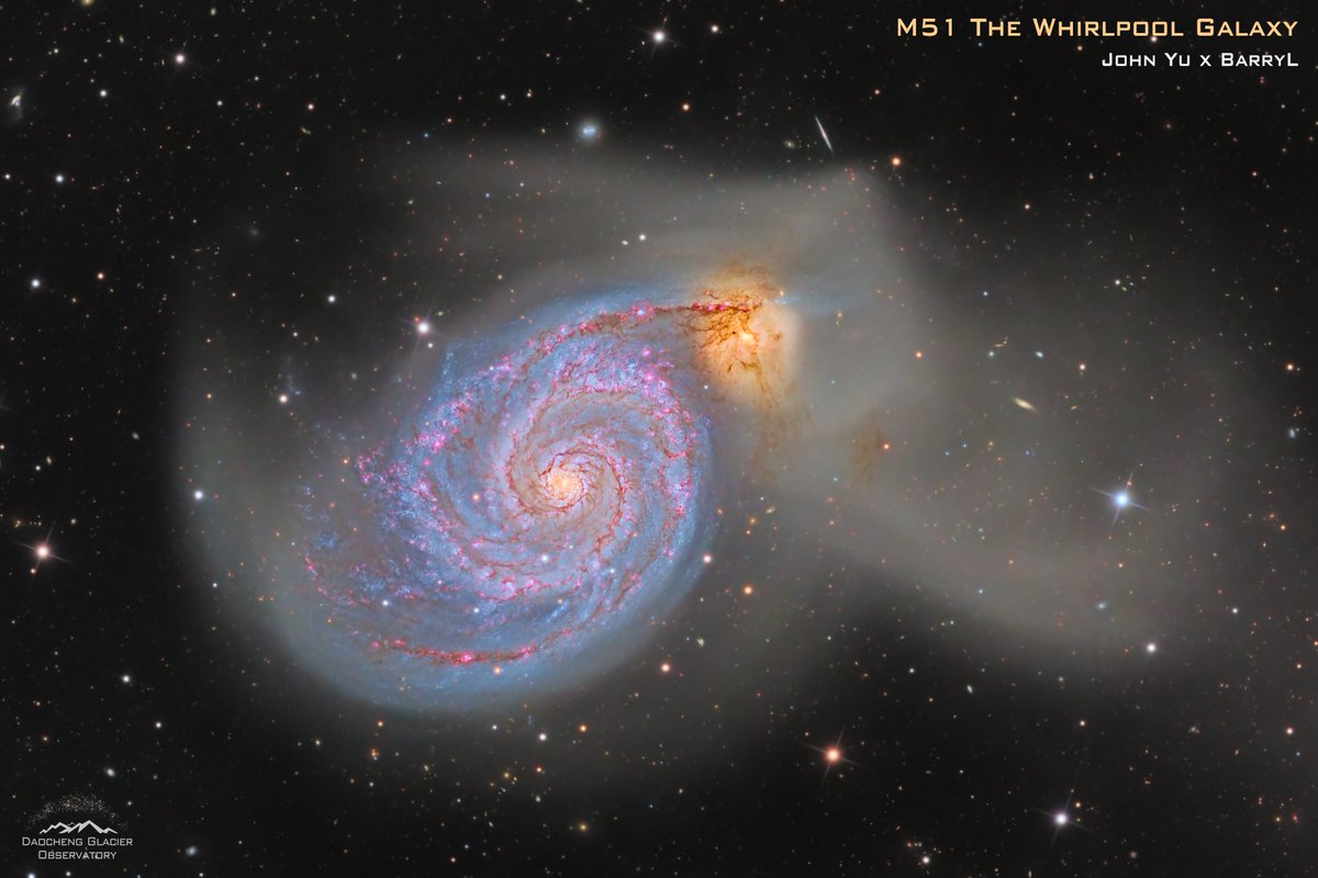 M51, a Big Snail Galaxy in HaLRGB
--
Photographer：©John C. Yu
--
🔭 William Optics 12' f/8 Ritchey-Chretien Truss Tube
📷 ZWO ASI6200MM Pro+2600mm Pro
🟣Antlia 4.5nm Ha/LRGB Pro filter
--
Astrobin：astrobin.com/yghg6s/C/
--
#astrophotography
#antliafilter
