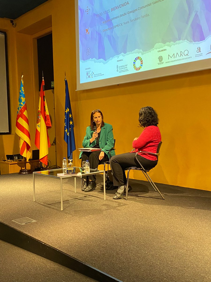 🎉COMENCEM LA I TROBADA PROVINCIAL DE PARTICIPACIÓ DE L'EAPN CV A ALACANT 🎉 Presenten Concha Bru en representació del @elSindic i Núria Tendeiro, directora de l'entitat. Gràcies a totes per venir i per participar 🤗 I al @marqalicante per cedirn-no aquest mervellós espai! 🥰