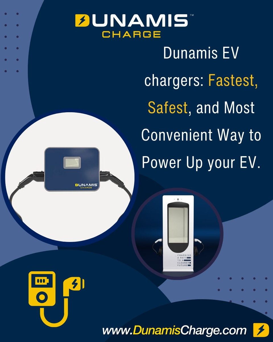 Dunamis Charge: Powering your EV at the speed of innovation! ⚡ Our chargers are not only the fastest but also the safest and most convenient way to power up your electric vehicle. Experience the future of charging with Dunamis. #FastSafeConvenient #DunamisCharge 🔌🚗