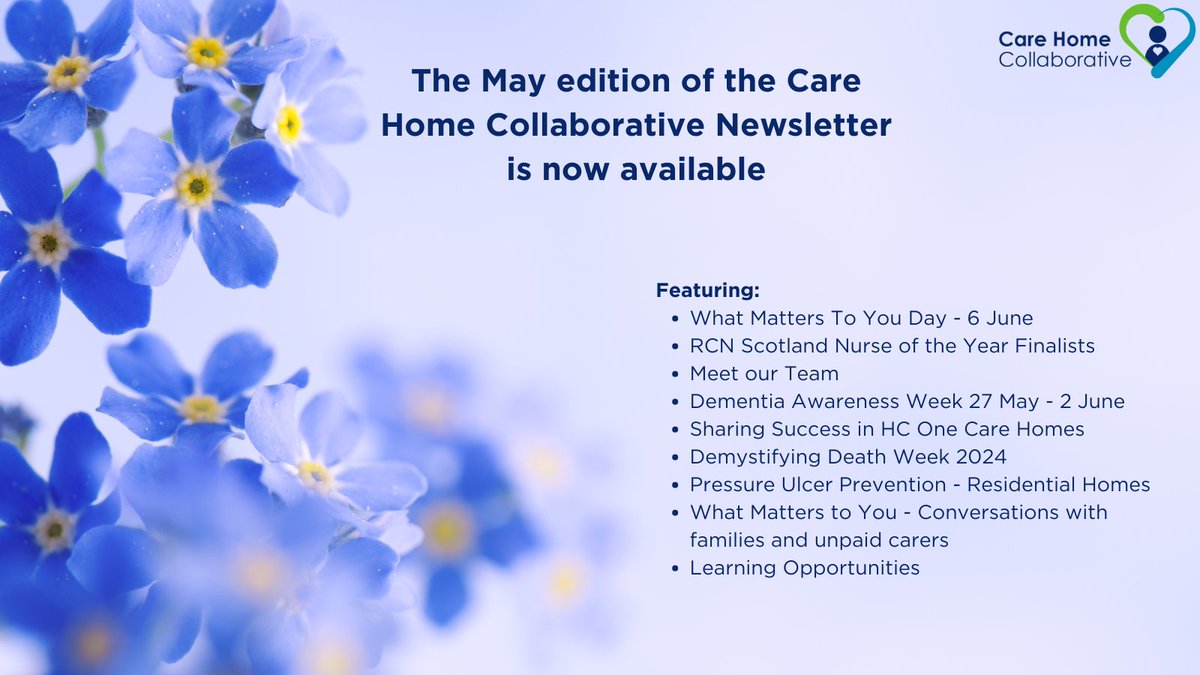 May's Newsletter is available and invites your #carehome staff to an interactive and practical session led by @tommyNtour international speaker. We are getting ready for #wmty24 @WMTYScot @erhscp @RenHSCP @GCHSCP @AdviniaHCLtd nhsggc.scot/downloads/chc-…