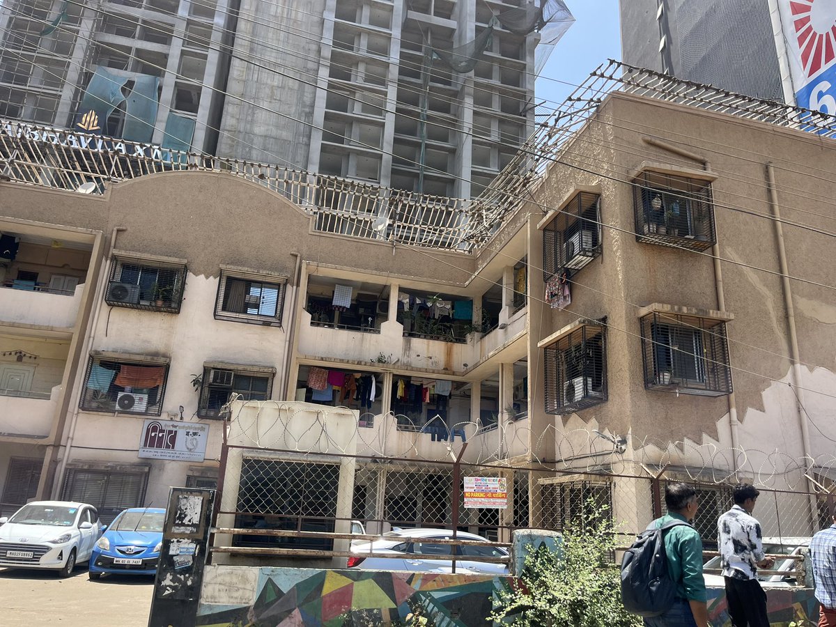 At one point in time , the building coming up behind was as tiny as this one in the front. Times change, buildings rise #Bandra