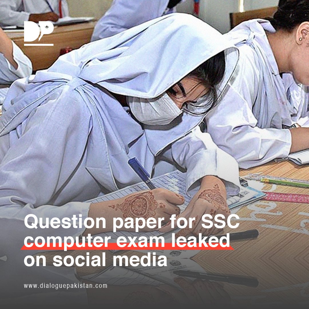 A computer paper for 9th grade was leaked on social media before the exam as the Secondary School Certificate (SSC) Annual Examination 2024 (matriculation exams) began today in Karachi, sources said on Tuesday.

dialoguepakistan.com/en/social-issu…

#DialoguePakistan #computer #Exams #leaked