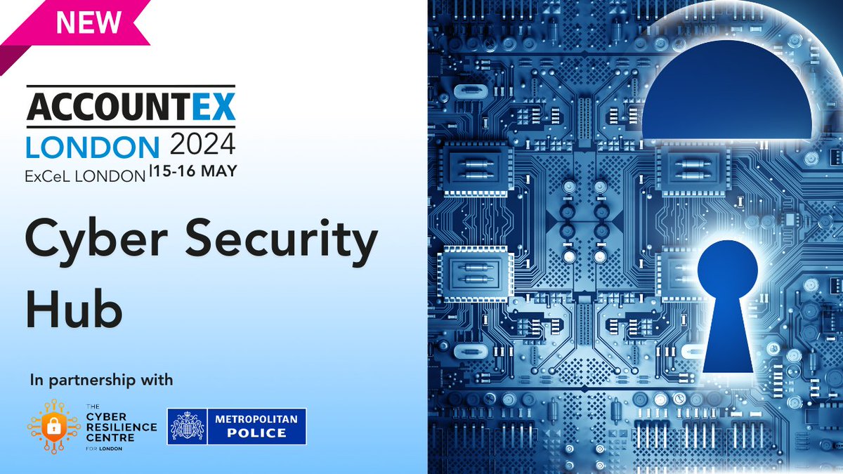 NEW to #AccountexLondon 2024: The Cyber Security Hub.

Visit stand 490 for advice from the cybersecurity experts and ensure you are aware of the risks to your business. 🔒 

Get your free ticket now: bit.ly/ACX24Reg