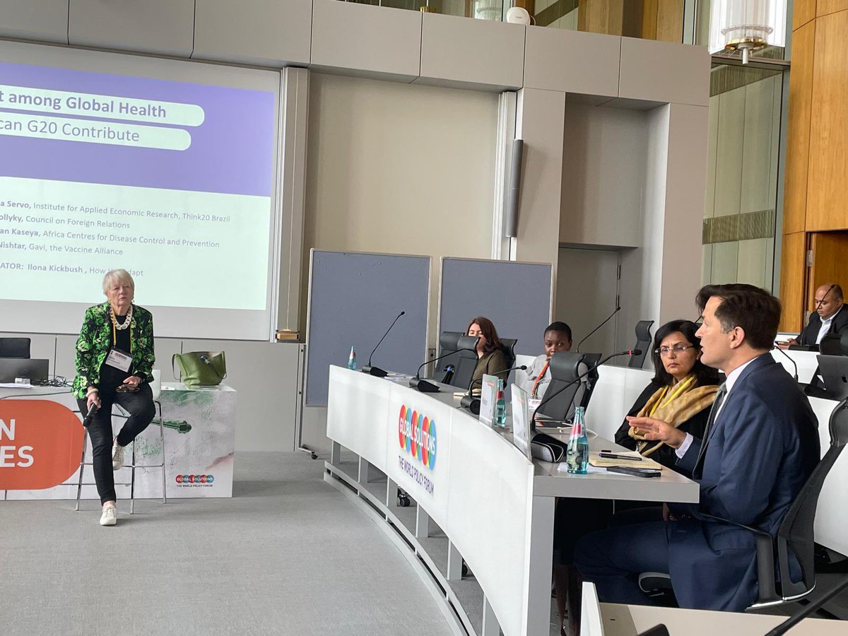 Strengthening #trust among #globalhealth stakeholders and the role of #G20 is the topic of our session live now at #GSS2024 with contributions from @IlonaKickbusch @JeanKaseya2 @SaniaNishtar @LucianaMSServo @TomBollyky 🌍