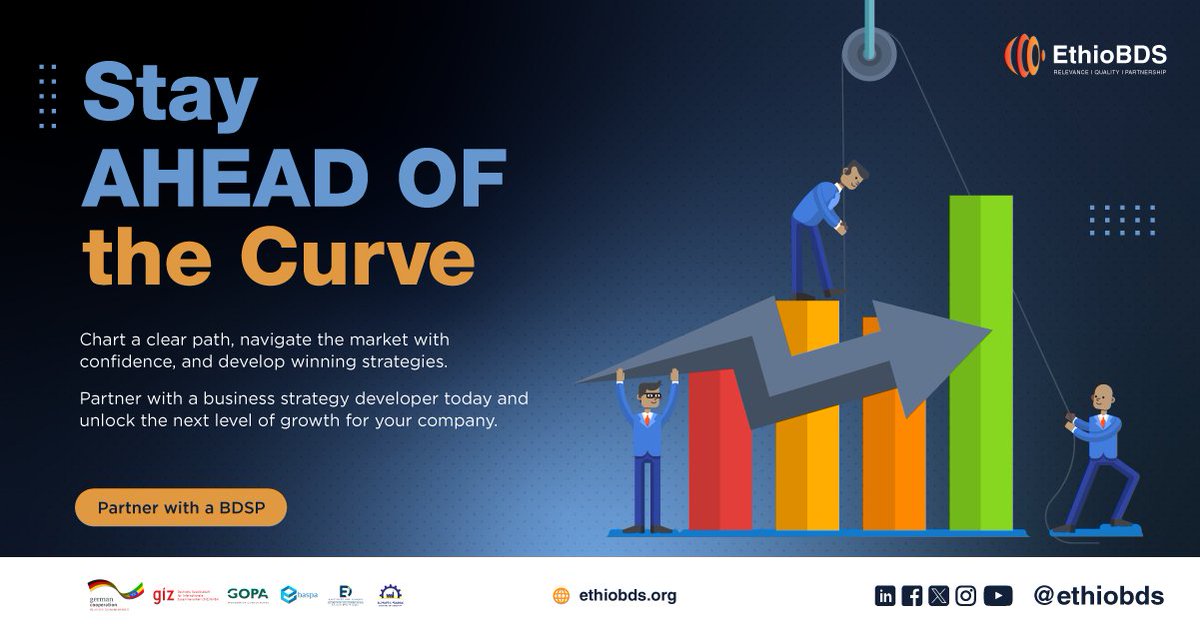 ethiobds's tweet photo. Partner with a skilled business strategy developer through https://t.co/QCmE9aqLTF. They'll act as your expert guide, helping you define clear goals, analyze market trends, and craft actionable plans to propel your business forward. 

#BusinessDevelopment #SMEs #Strategy #Growth https://t.co/piKd0pdBSR