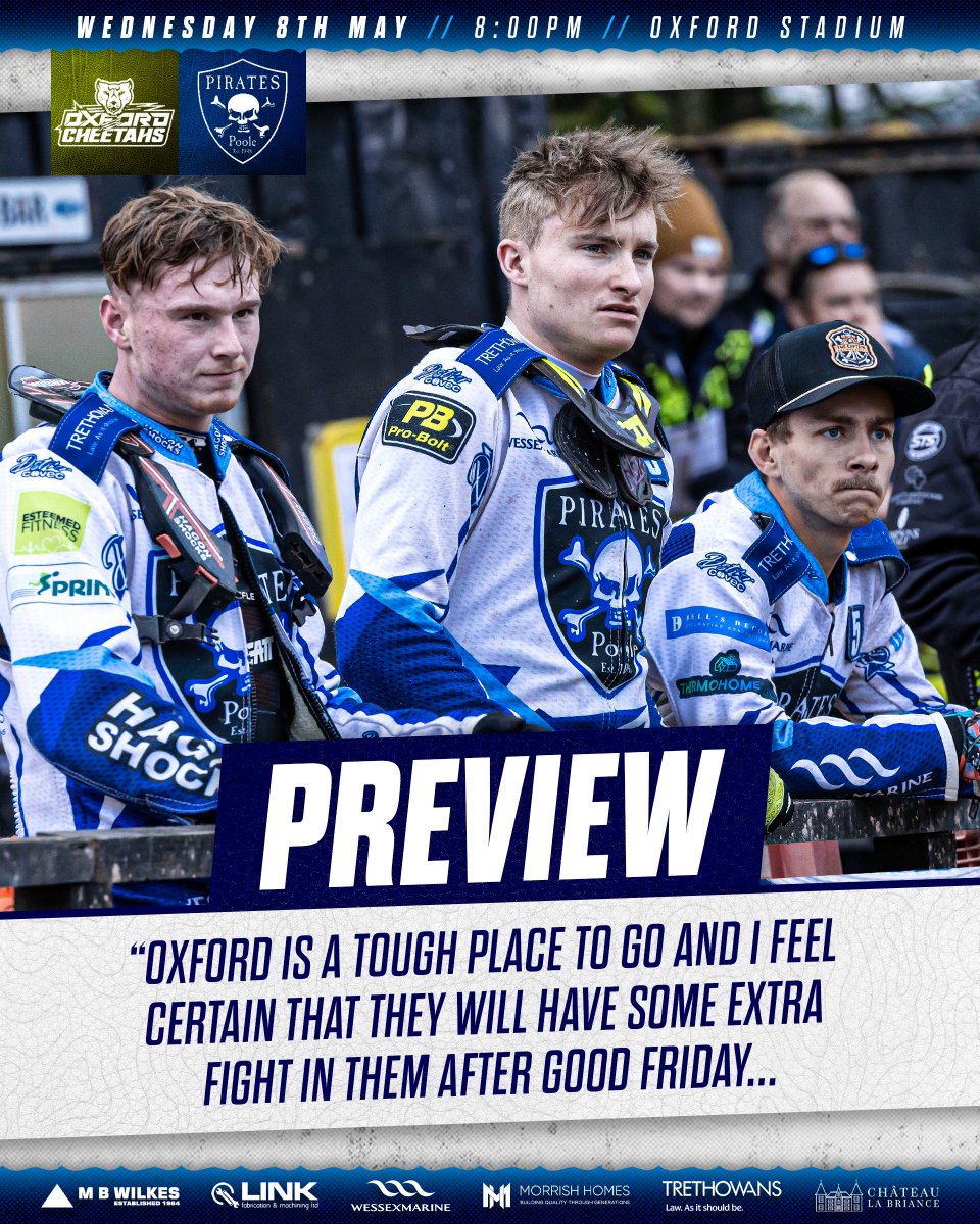 📰 PREVIEW | PIRATES PRESSING FOR POINTS

🔙 No Home fixture this week! The Pirates are back in BSN action as we set sail for Oxford on Wednesday night... read more 👉 bit.ly/44wJyNC

🏴‍☠️ #PiratePride