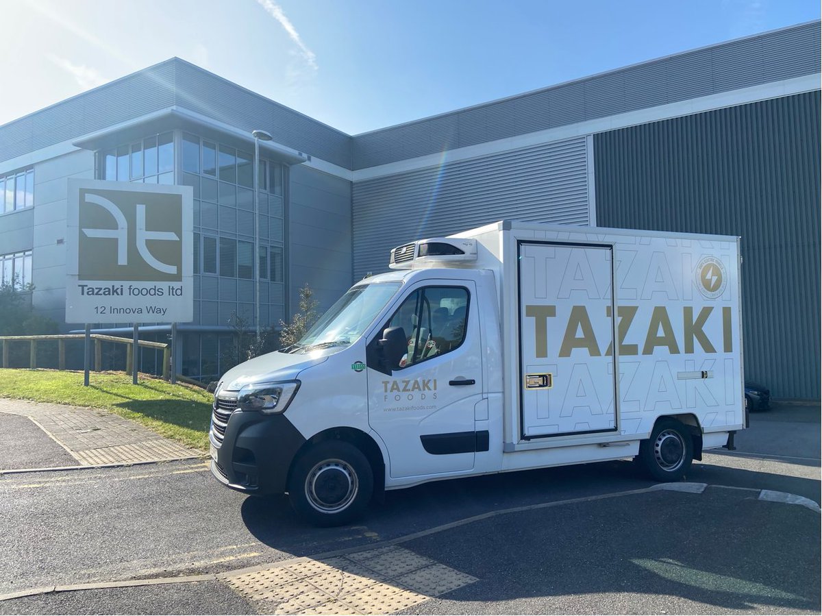 Delighted that our food partners at Tazaki start our deliveries with electric vehicle - outstanding! #hanagroupuk #sustainability