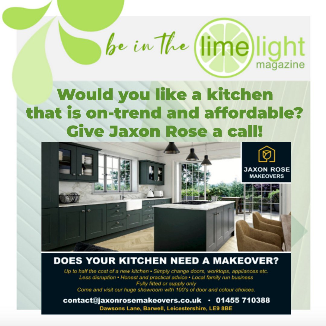 LimelightMag_UK's tweet image. Revamp your kitchen without the chaos of a complete remodel. Reach out to Jaxon Rose Makeovers for a consultation today: 01455 710388 ! 🌟✨ 
.
jaxonrosemakeovers.co.uk
.
www.#KitchenUpgrade #RequestQuote #JaxonRose #tamworthuk