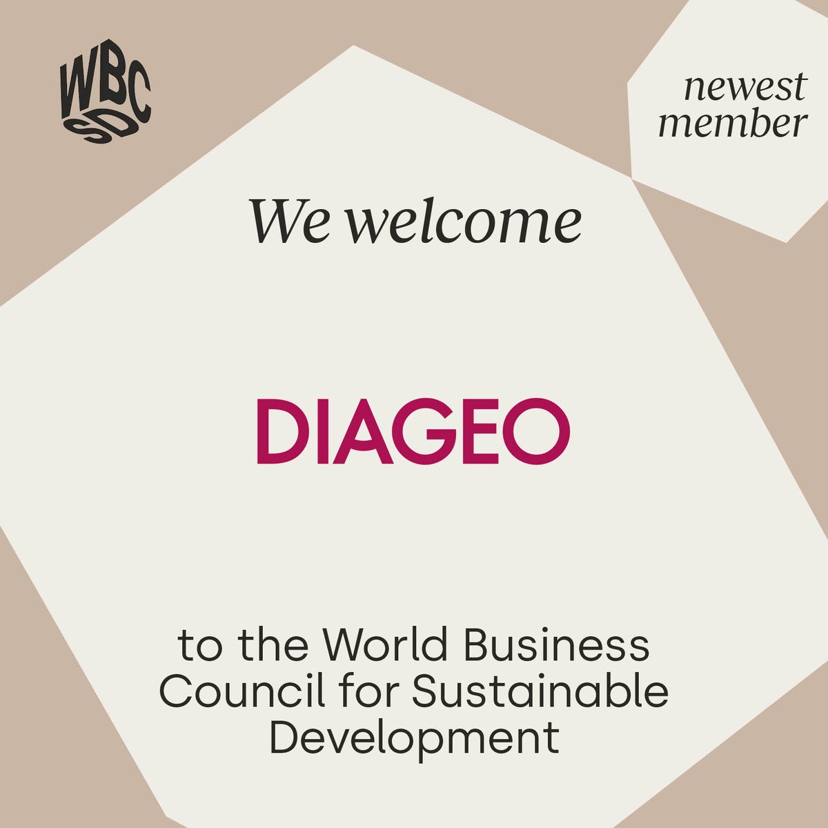 📣 We welcome @Diageo_News as the newest member of WBCSD! 🍸 A global leader in beverage alcohol, Diageo will continue its work with WBCSD to help create a more #sustainablefuture & tackle issues such as #climatechange, water stress & #biodiversity loss. 🌿