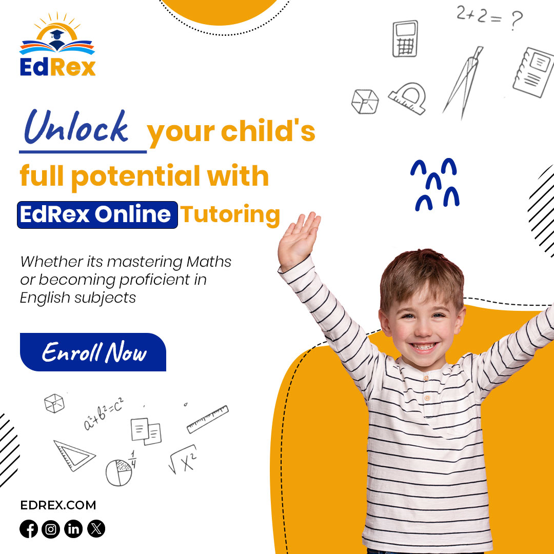Unlock the secret to your child's academic success with EdRex Online Tutoring! Our expert educators help your child with personalized guidance to ensure they excel in every subject.📚Email:  info@edrex.com.au

#edrexlearning #australiancurriclum #AustralianEducation