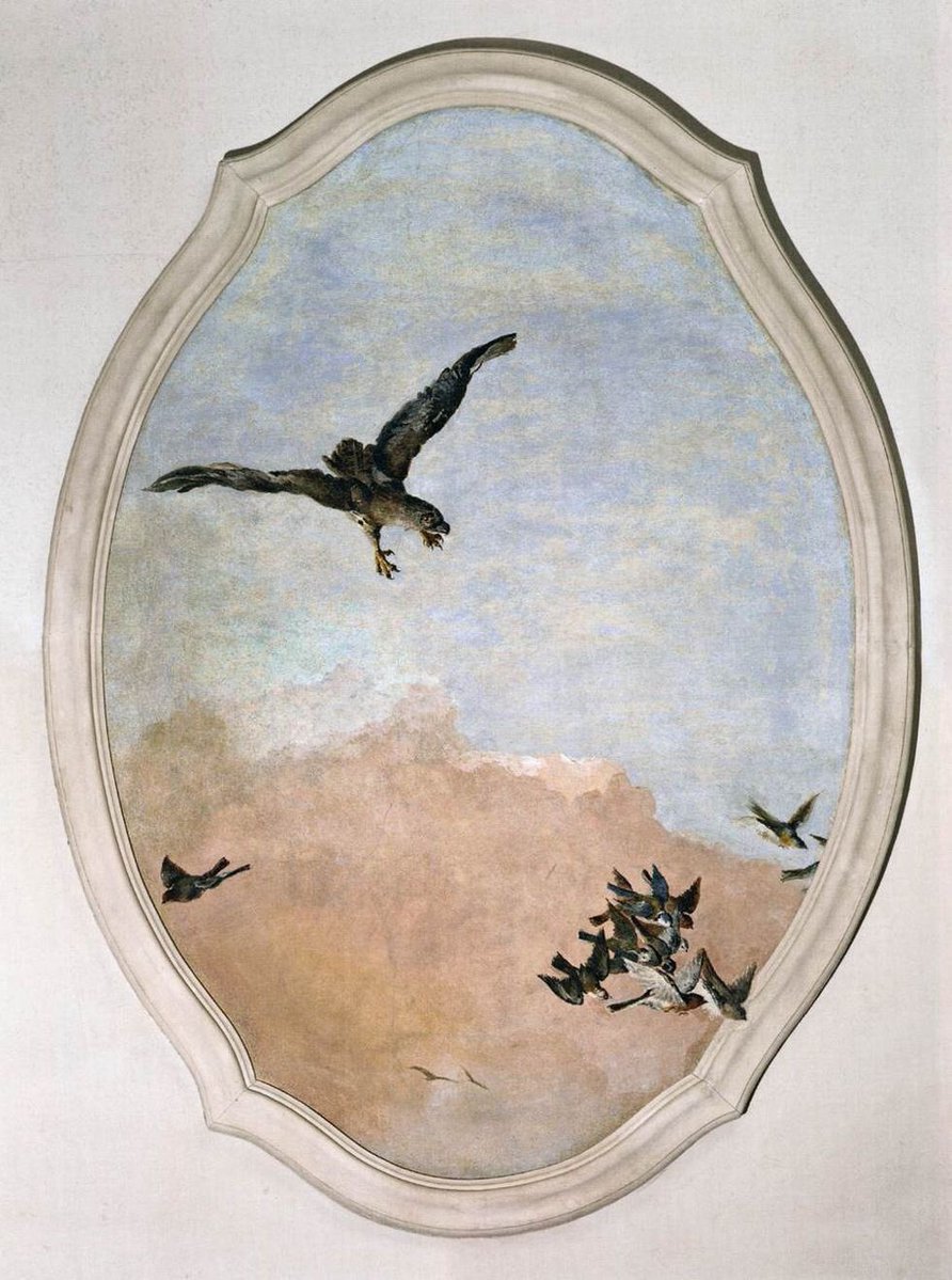 Les dessins de Tiepolo

Giovanni Domenico - Falco che insegue uno stormo di fringuelli (1793-97) 

Museo del Settecento Veneziano, Ca’ Rezzonico, Venezia