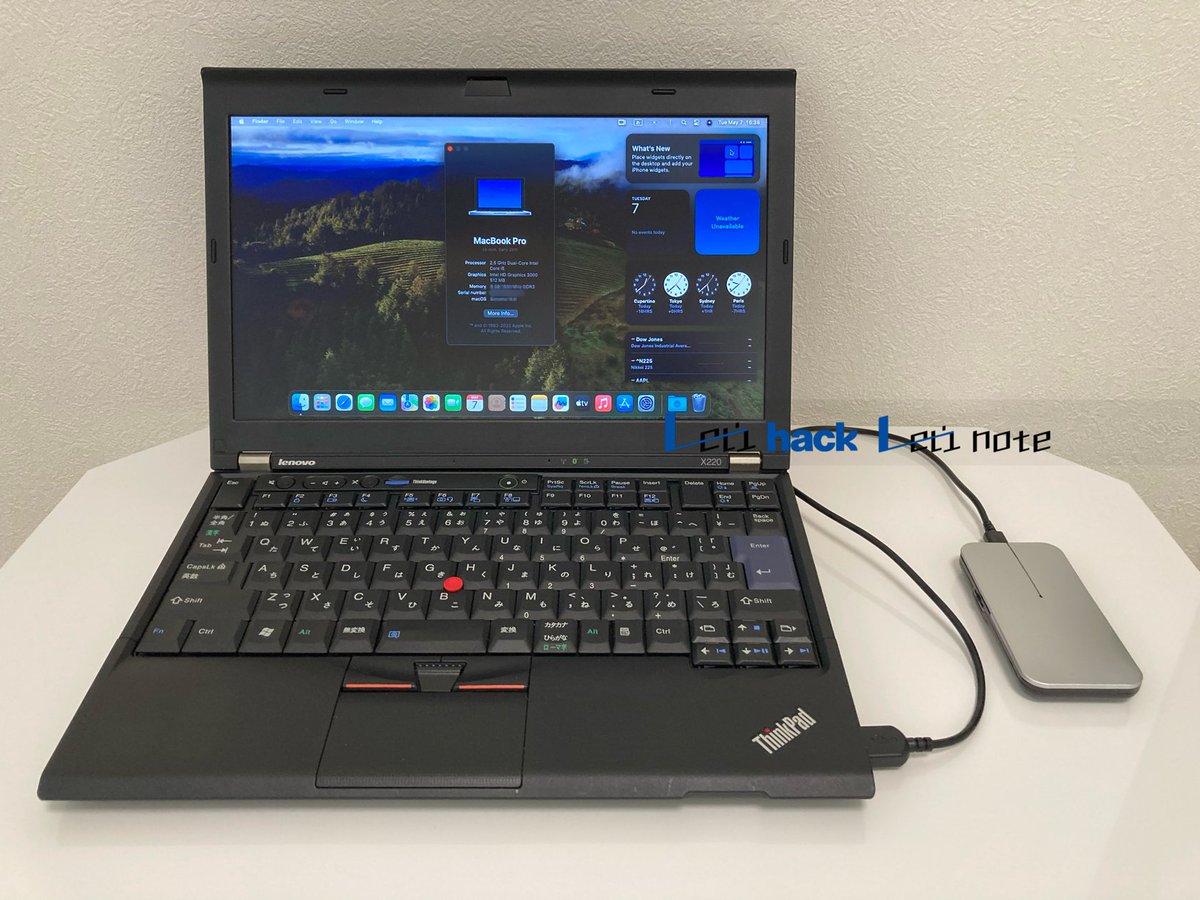 🤯 some dude installed sonoma on thinkpad…