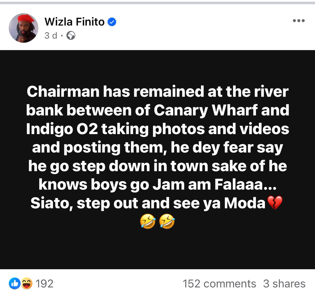 But why will any SANE person make these threatening statements on social media against a whole global music icon like Shatta Wale , Ghana’s 001 and expect to be allowed to be amongst humans. Dude got to be investigated self !!

#ShattaMusic
