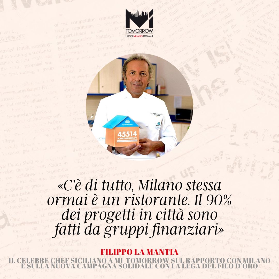 «MILANO STESSA E' UN RISTORANTE» Filippo La Mantia ha parlato a Mi-Tomorrow anche del rapporto con Milano oltre alla nuova campagna solidare con la Lega del Filo D’Oro #Milano #LaMantia