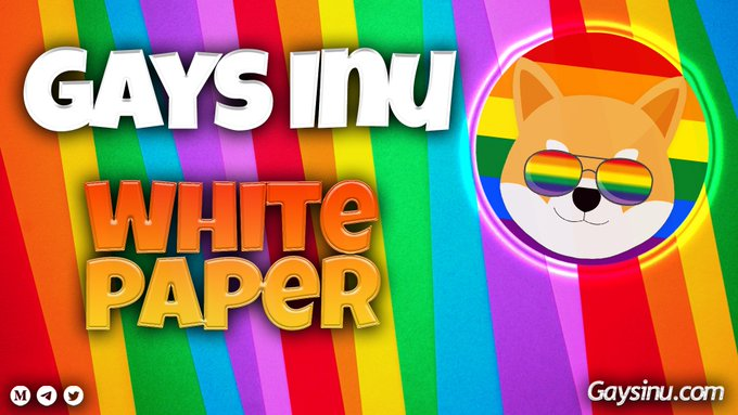 GaysInu's tweet photo. Blue, pink, yellow—it doesn't matter.😃

Our colorful crypto project has a place for everyone!🏳️‍🌈

Read all about us in our thrilling #Whitepaper📖
▶️https://t.co/me6GqbsGju

#cryptocurrency #Crypto #Pride #BULLISH https://t.co/1O7uoYJ9Pa