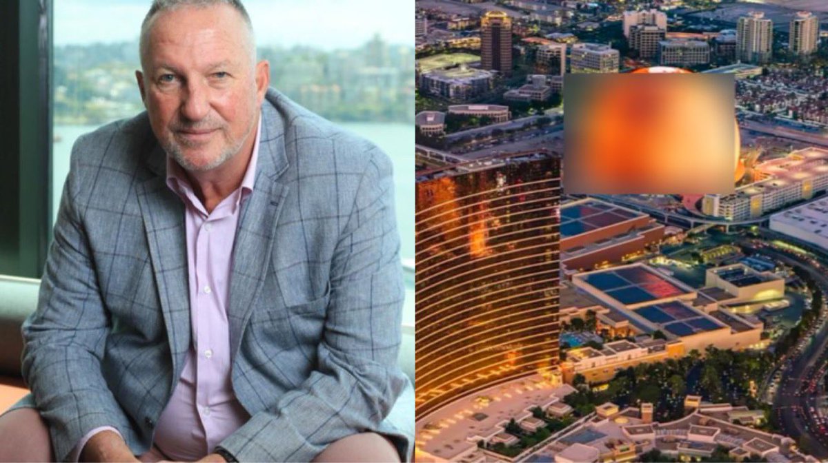 FakeShowbizNews's tweet photo. Ian Botham issues apology to holidaymakers and air passengers after his dick pic appears on Sphere in Las Vegas for more than four hours.

“It’s the hackers again,” he said https://t.co/WU294P7XD4