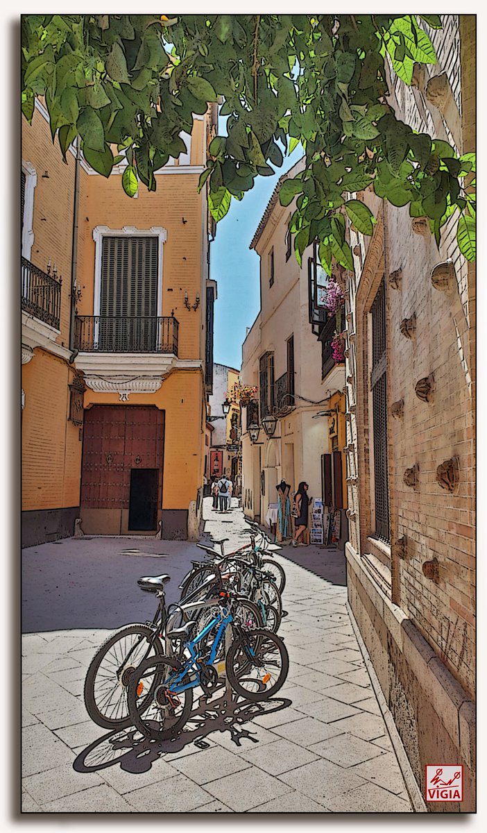 Bicicletas en la calle Mesón del Moro. #FelizMartes #Sevilla #Triana #Macarena #Andalucía #Andalucíahoy