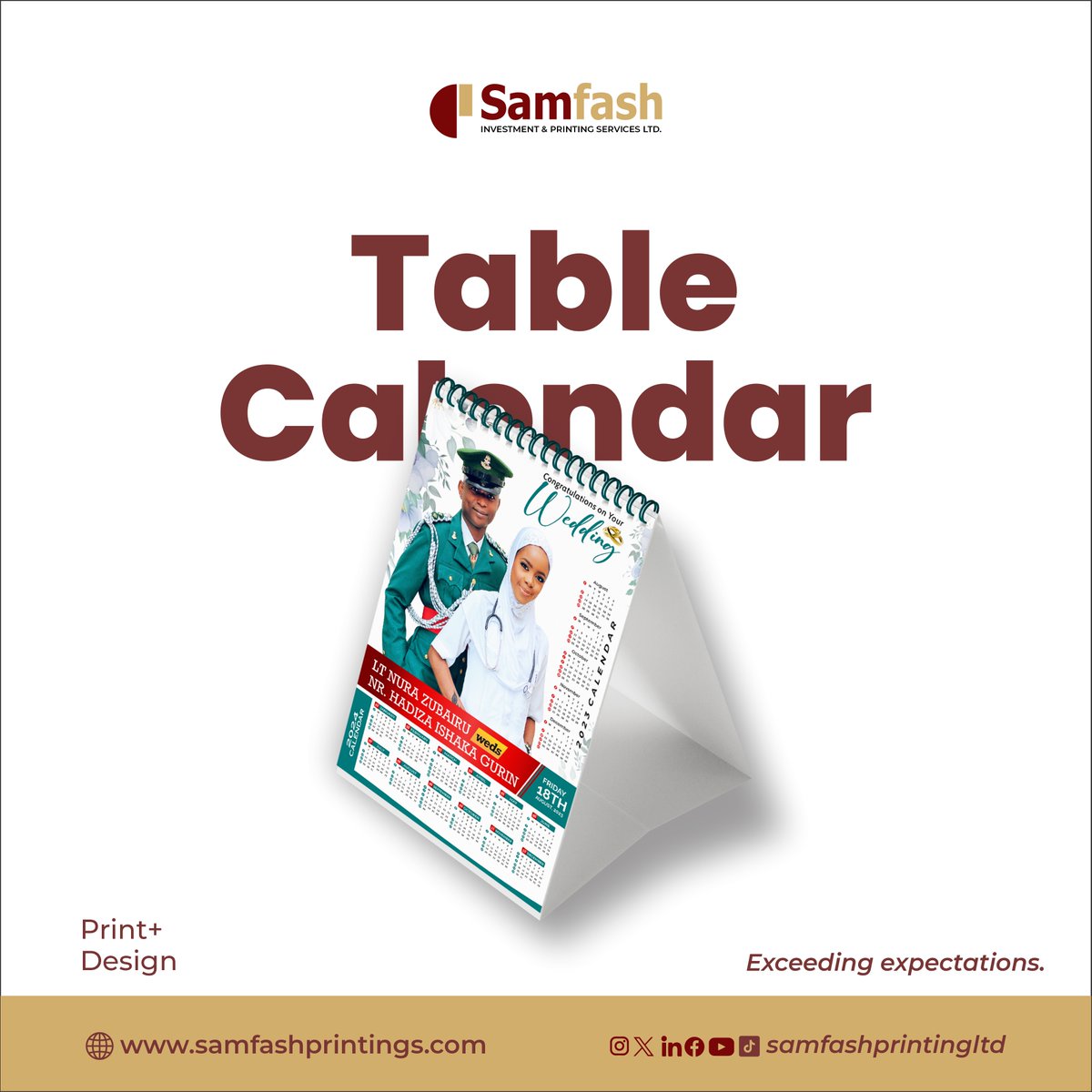 What makes your office table very organized. Let's help you decorate your office table with branded table calendar. 

We are your one-stop destination,  Exceeding expectations. 

#samfashprintingltd #tablecalendar #viraltuesday 
#abujaprinters #abuja #printing #printingpress