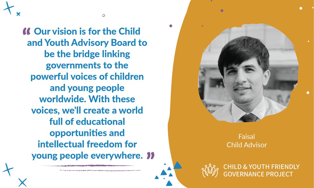 Child and Youth Friendly Governance Project (@cfgproject) on Twitter photo We are excited to introduce the newest members of our Child and Youth Advisory Board!🌟Faisal, 17, from Afghanistan, and Rebeca, 17, from Mexico, will work together with our Young Advisors in steering the <a href="/CFGProject/">Child and Youth Friendly Governance Project</a>. Welcome to the team!👏 #ChildRights #ChildParticipation We are excited to introduce the newest members of our Child and Youth Advisory Board!🌟Faisal, 17, from Afghanistan, and Rebeca, 17, from Mexico, will work together with our Young Advisors in steering the <a href="/CFGProject/">Child and Youth Friendly Governance Project</a>. Welcome to the team!👏 #ChildRights #ChildParticipation