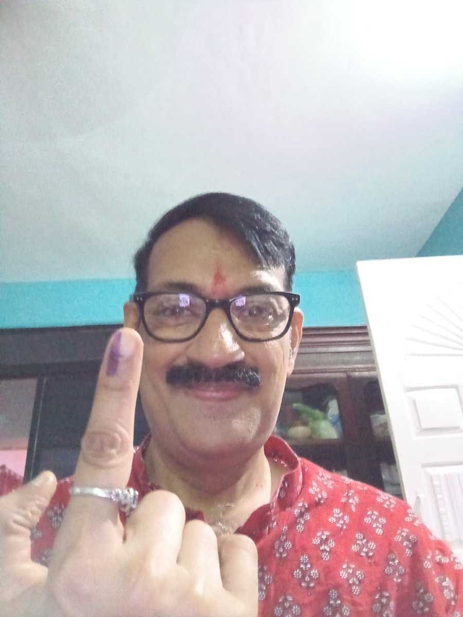 #LokSabhaElection2024: @PrinceRajpipla cast his vote in the morning today. #Gujarat