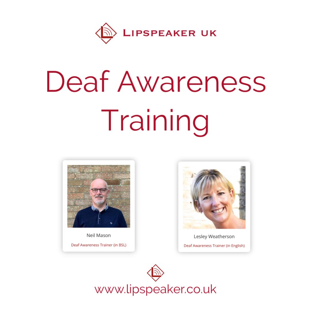 Want to Improve Communication with Deaf Colleagues? We offer deaf awareness training for businesses & government departments to improve their knowledge and give insight into working with deaf people. Find out more👇🏻 lipspeaker.co.uk/our-services/c… #DeafAwarenessWeek #DeafAwareness