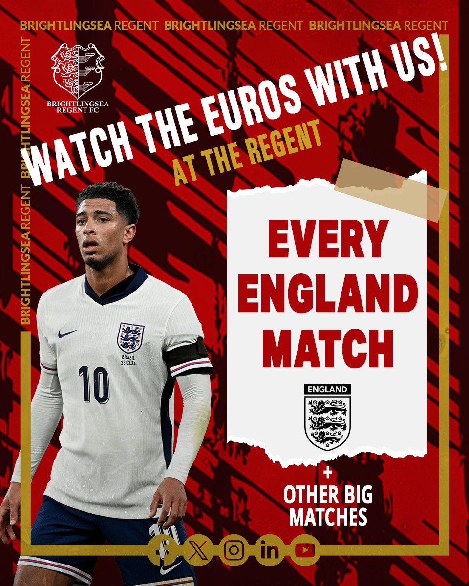 𝗘𝗨𝗥𝗢 𝟮𝟬𝟮𝟰! 🏆 It's only 38 days away now! 😬 Come and watch all the England matches with us! 🏴󠁧󠁢󠁥󠁮󠁧󠁿 We have an 120' screen that was upgraded last year + a great atmosphere 🗣️ Keep a look out for any promotions too! 🍻 Come on England! 🏴󠁧󠁢󠁥󠁮󠁧󠁿