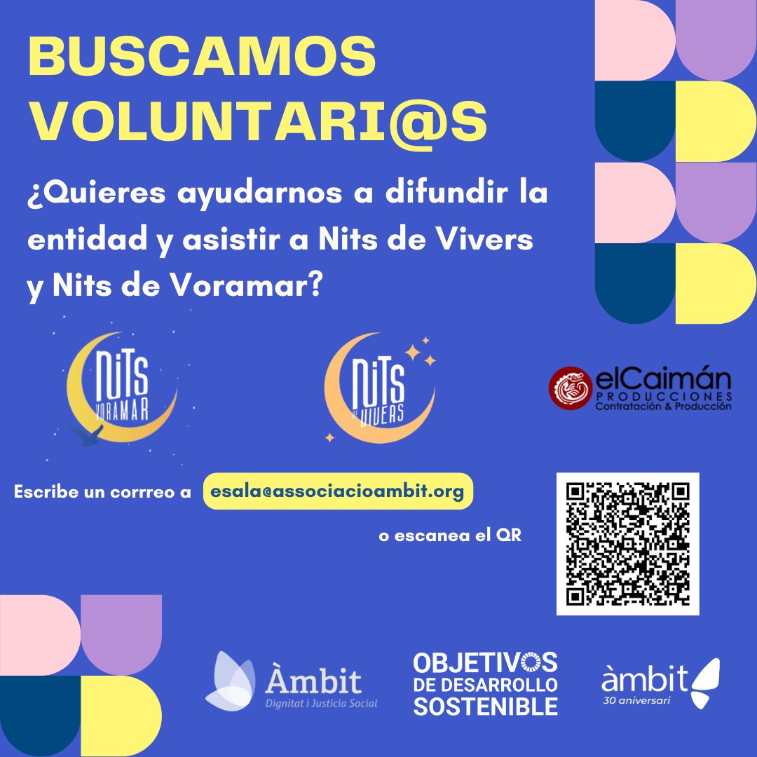 Buscamos personas voluntarias que quieran disfrutar de la música en directo y concienciar sobre la problemática de la salud mental en el ámbito penitenciario. #nitsdevivers #nitsdevoramar #volunatriado #musicasolidaria #inclusionsocial #dignidad #justiciasocial