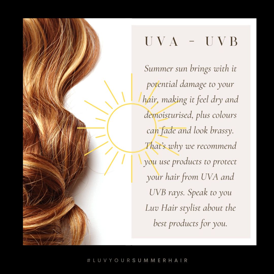 LuvHairStirling's tweet image. Ask your #TeamLuv stylist about the best products to protect your hair against harmful UVA &amp;amp; UVB rays. #SummerHairCare #SummerProtection