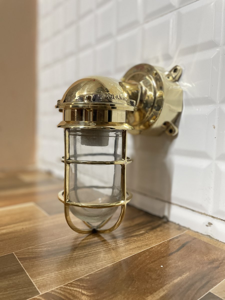 Excited share the latest addition to my #etsy shop:  Nautical Ship Marine Brass Passageway Bulkhead Oceanic Light With Junction Box etsy.me/4dxJXTZ #housewarming #stpatricksday #metalworking #bedroom #countryfarmhouse #industriallighting #vanitylight #bathroomwallsconce