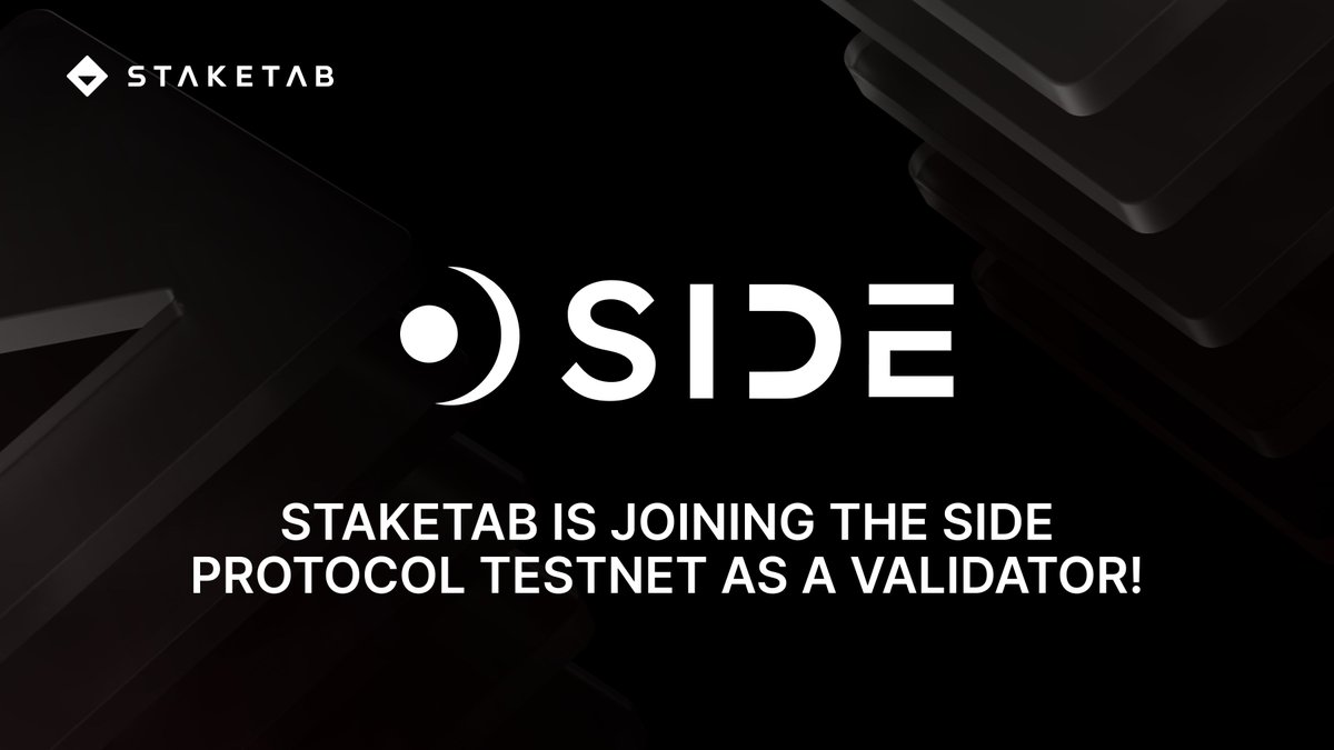 staketab's tweet image. Staketab is excited to announce its joining of @SideProtocol on the incentivized testnet S2!

#SideProtocol is a modular infrastructure for scaling #Bitcoin. Side Chain, secured by $BTC, serves as a settlement layer for rollups.

Read more here: medium.com/@SideProtocol/…