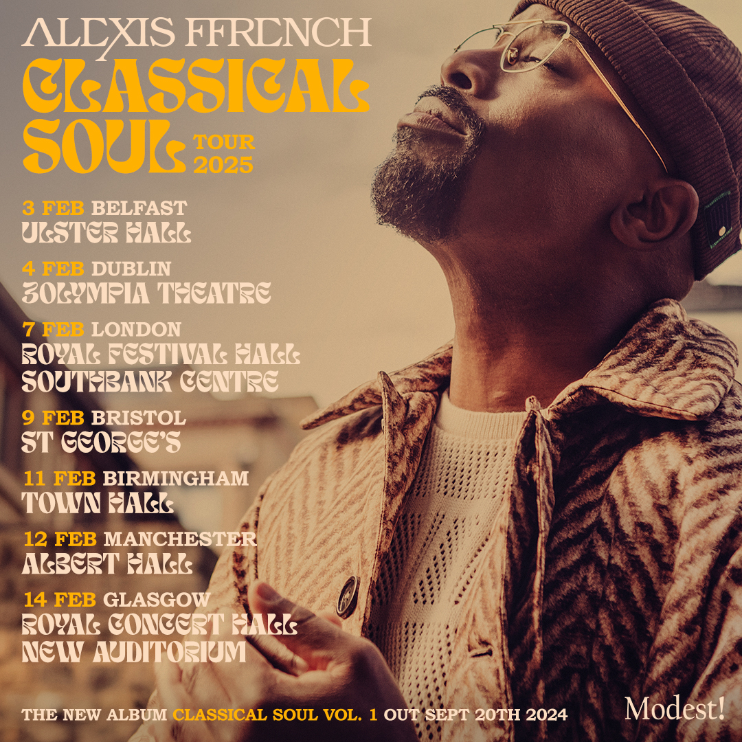 I'm delighted to reveal that I'll be heading on a UK and Ireland tour in February 2025! You'll be eligible for pre-sale if you pre-order 'Classical Soul Vol. 1' before 5PM BST on Wednesday (8 May), with general sale available on Friday (10 May at 10AM) alexisffrench.lnk.to/ClassicalSoulV…