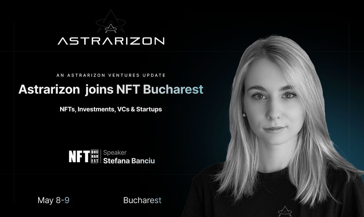 Astrarizon joins @nft_bucharest, one of the biggest #NFT conferences in Europe. @stefiastrarizon, Growth Lead and Venture Partner at Astrarizon, is joining the VC and investors panel discussing the latest on NFT narratives and acceleration trends.