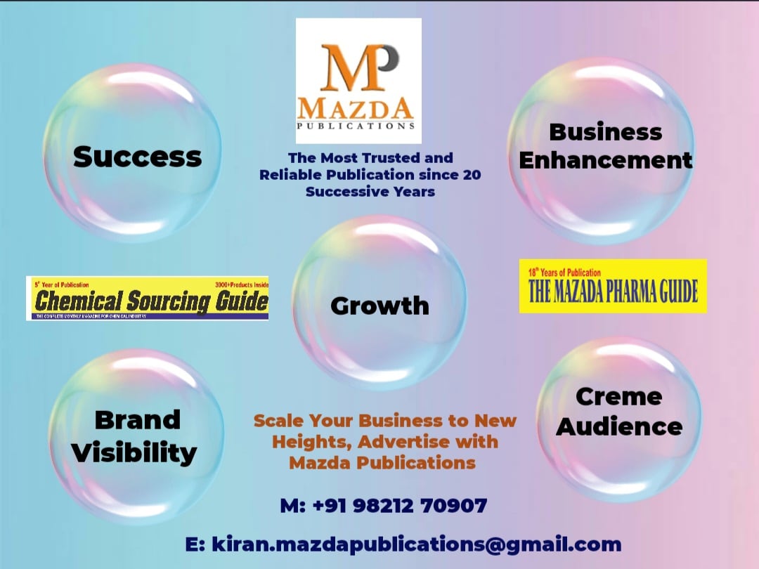 Kiran Raheja (@kiranraheja1) on Twitter photo Associate with Mazda Publications
Release Your Advertisement in
👉Mazda Pharma Guide
👉 Chemical Sourcing Guide
👉 Industrial Products Guide
✍️Get Connected with Creme Business Audience
Email: Kiran.mazdapublications@gmail.com
WhatsApp: +91 98212 70907 Associate with Mazda Publications
Release Your Advertisement in
👉Mazda Pharma Guide
👉 Chemical Sourcing Guide
👉 Industrial Products Guide
✍️Get Connected with Creme Business Audience
Email: Kiran.mazdapublications@gmail.com
WhatsApp: +91 98212 70907