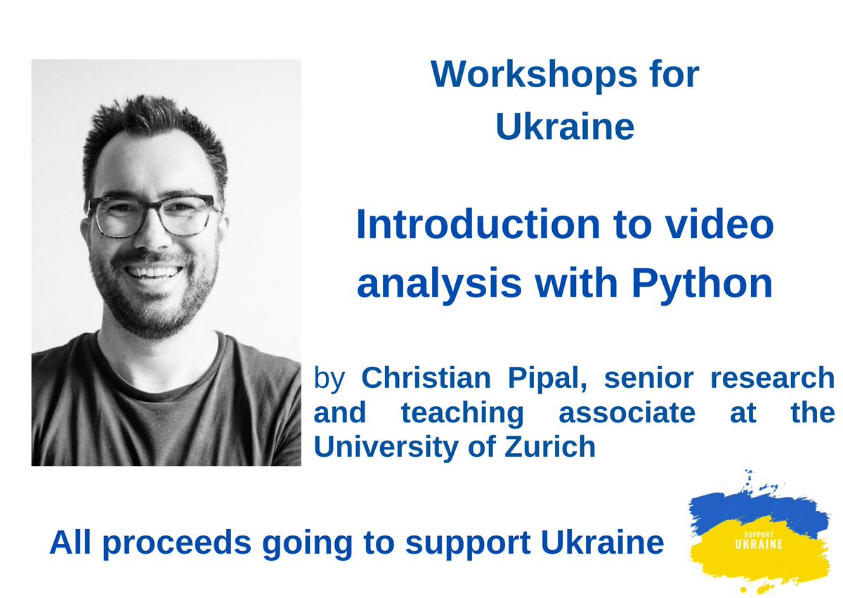 On May 30th we will have a workshop on Introduction to video analysis with Python by @christianpipal Details: bit.ly/4a70JHe #Python #AcademicTwitter
